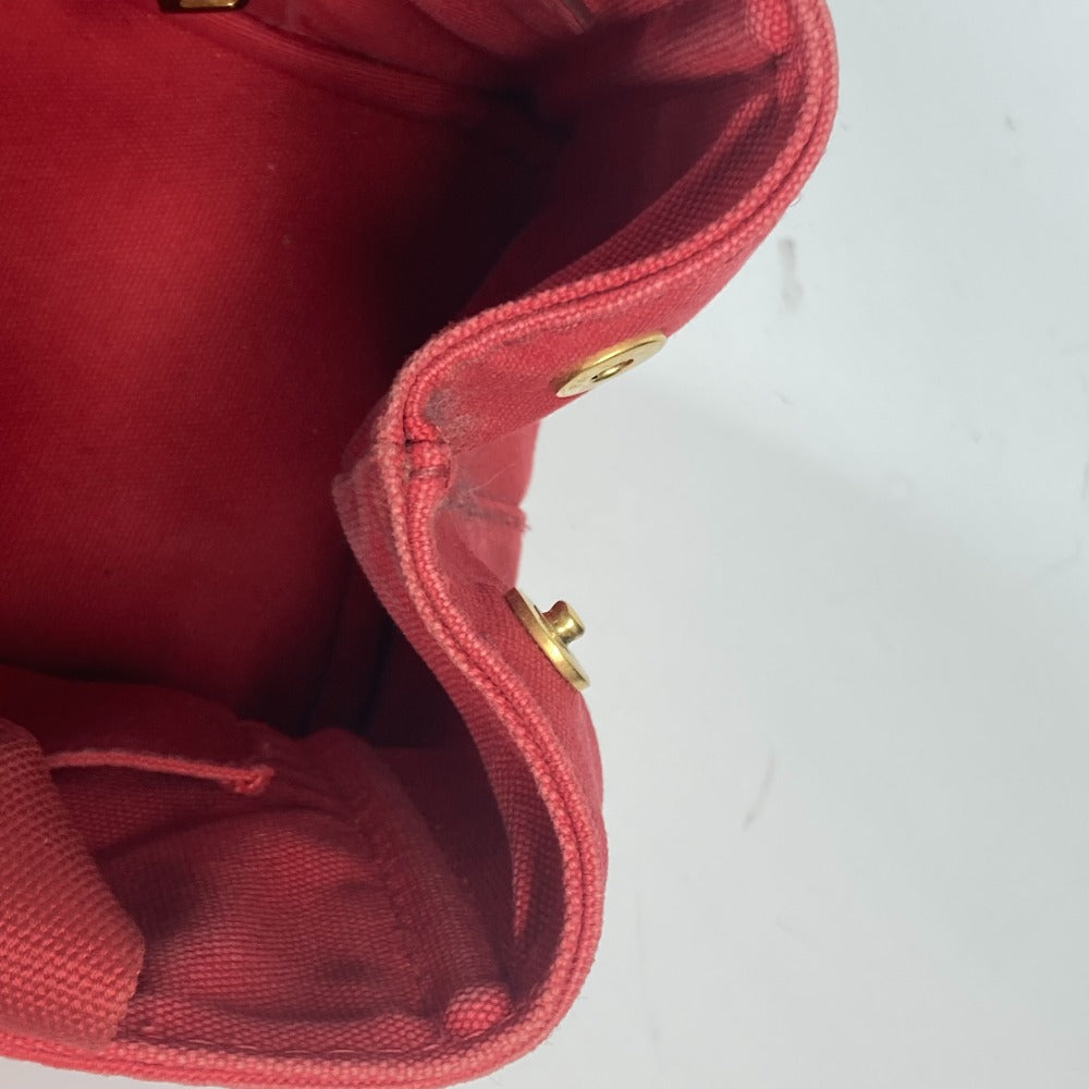PRADA Tote Bag canvas Red With logo Canapa CANAPA MINI Women Used Authentic