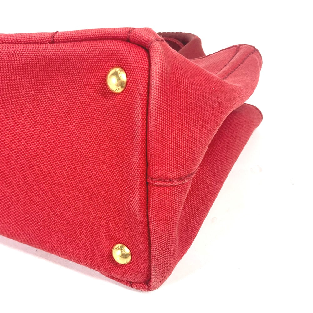 PRADA Tote Bag canvas Red With logo Canapa CANAPA MINI Women Used Authentic