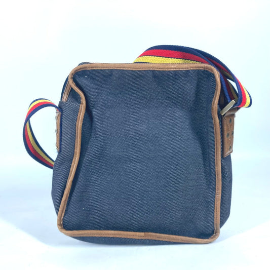 FENDI Shoulder Bag denim blue Pochette logo