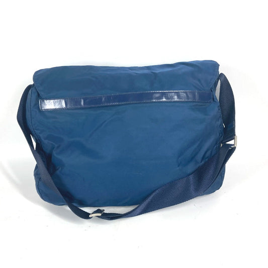 PRADA Shoulder Bag B1738 Nylon blue Triangle logo plate