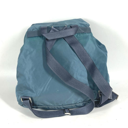 PRADA Backpack Nylon blue backpack bag Triangle logo plate unisex(Unisex) Used Authentic