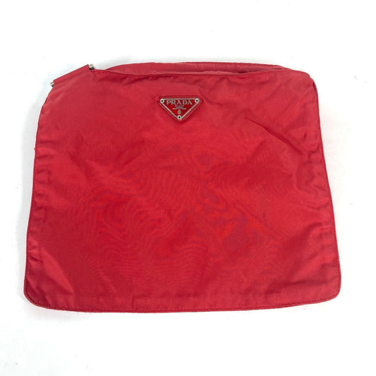 PRADA Shoulder Bag Nylon Red Crossbody bag Triangle logo plate
