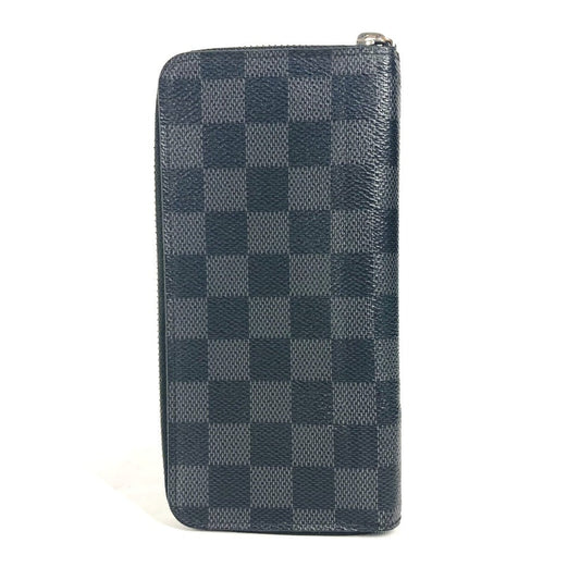 LOUIS VUITTON Long Wallet Purse N61653 Damier Grafitto Canvas black Damier Grafitte Portefeuille Vasco mens Used Authentic