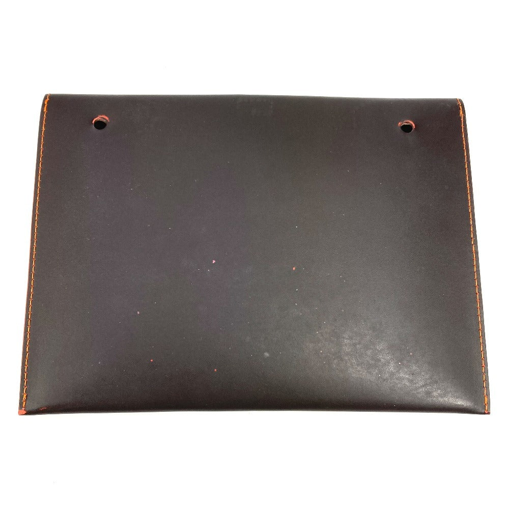 LOEWE Shoulder Bag leather Brown Anagram logo punching Women Used Authentic