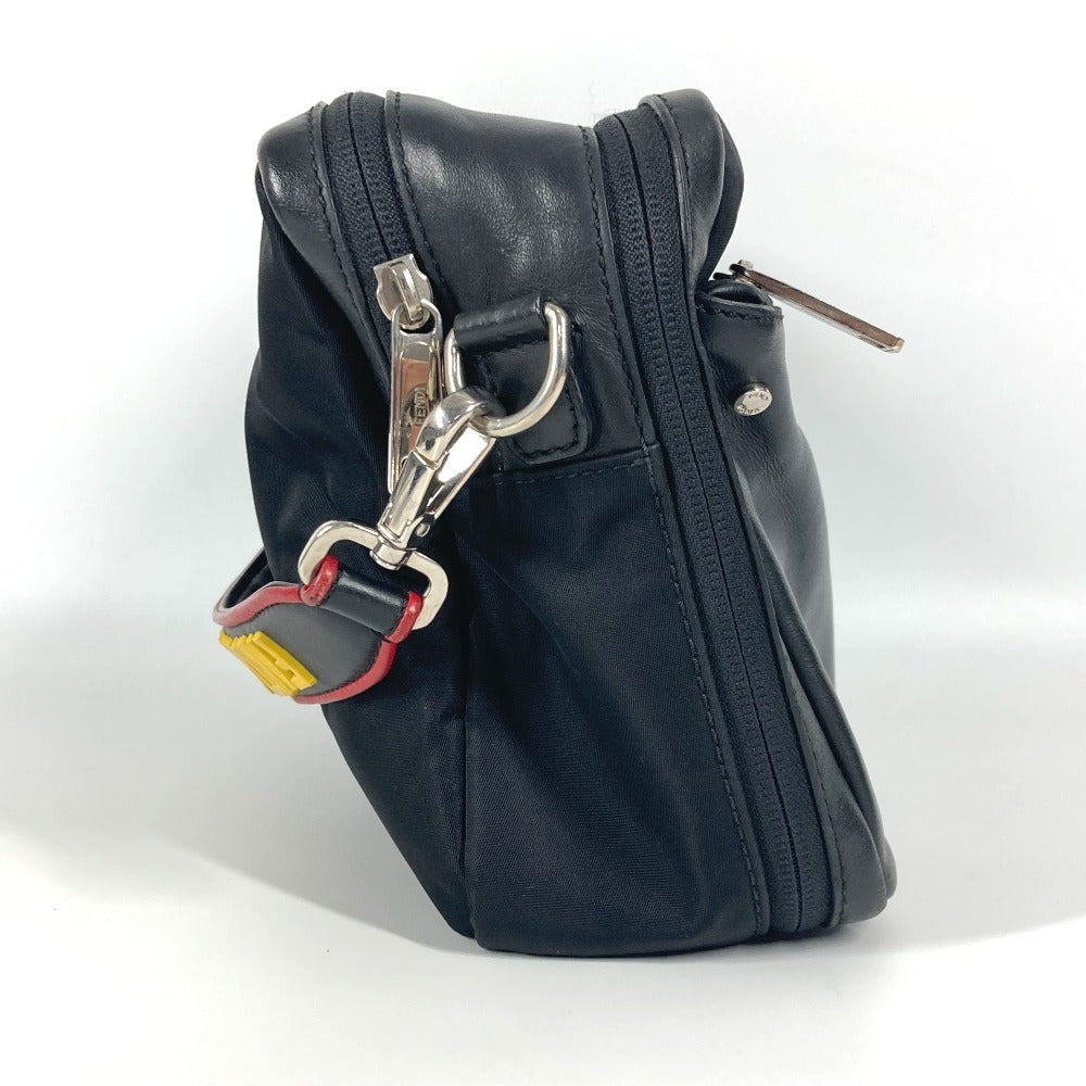 FENDI Shoulder Bag 7VA411 Nylon, Leather black Instar Eye logo FANTASTIC