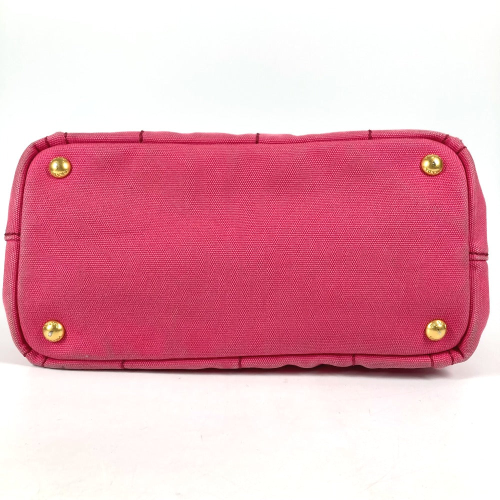 PRADA Handbag canvas pink Canapa Women Used Authentic