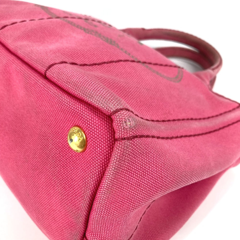 PRADA Handbag canvas pink Canapa Women Used Authentic