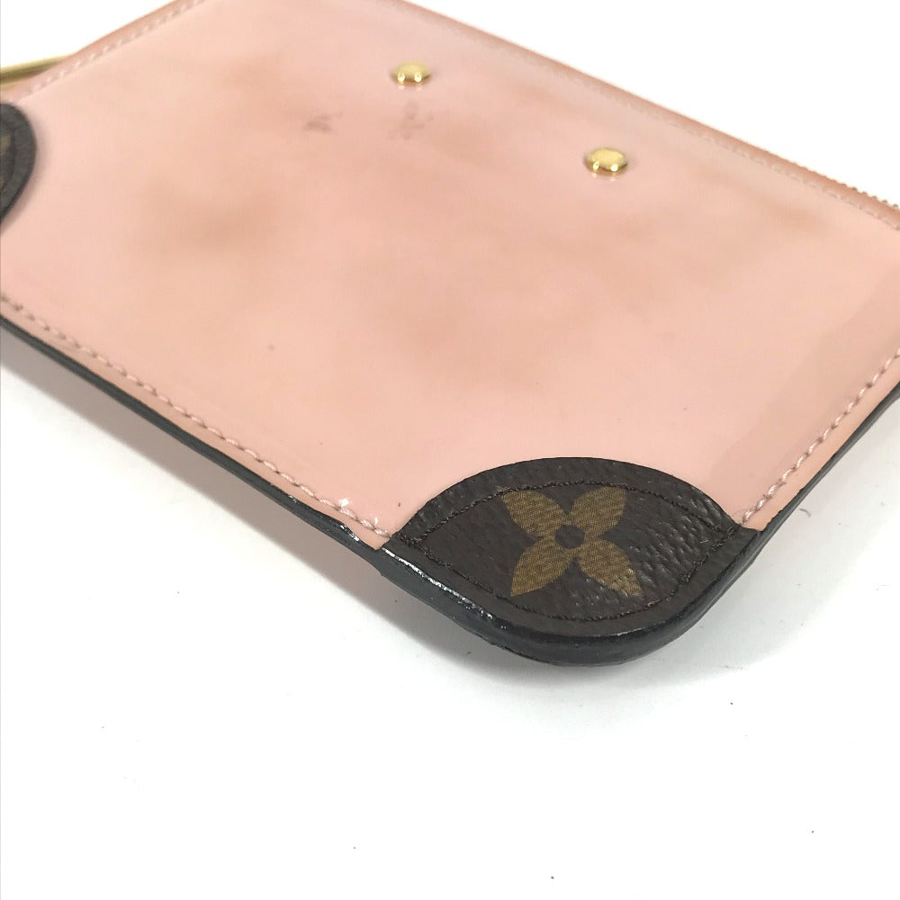 LOUIS VUITTON Coin case M63853 Patent leather pink Monogram Vernis Miroir Pochette cree