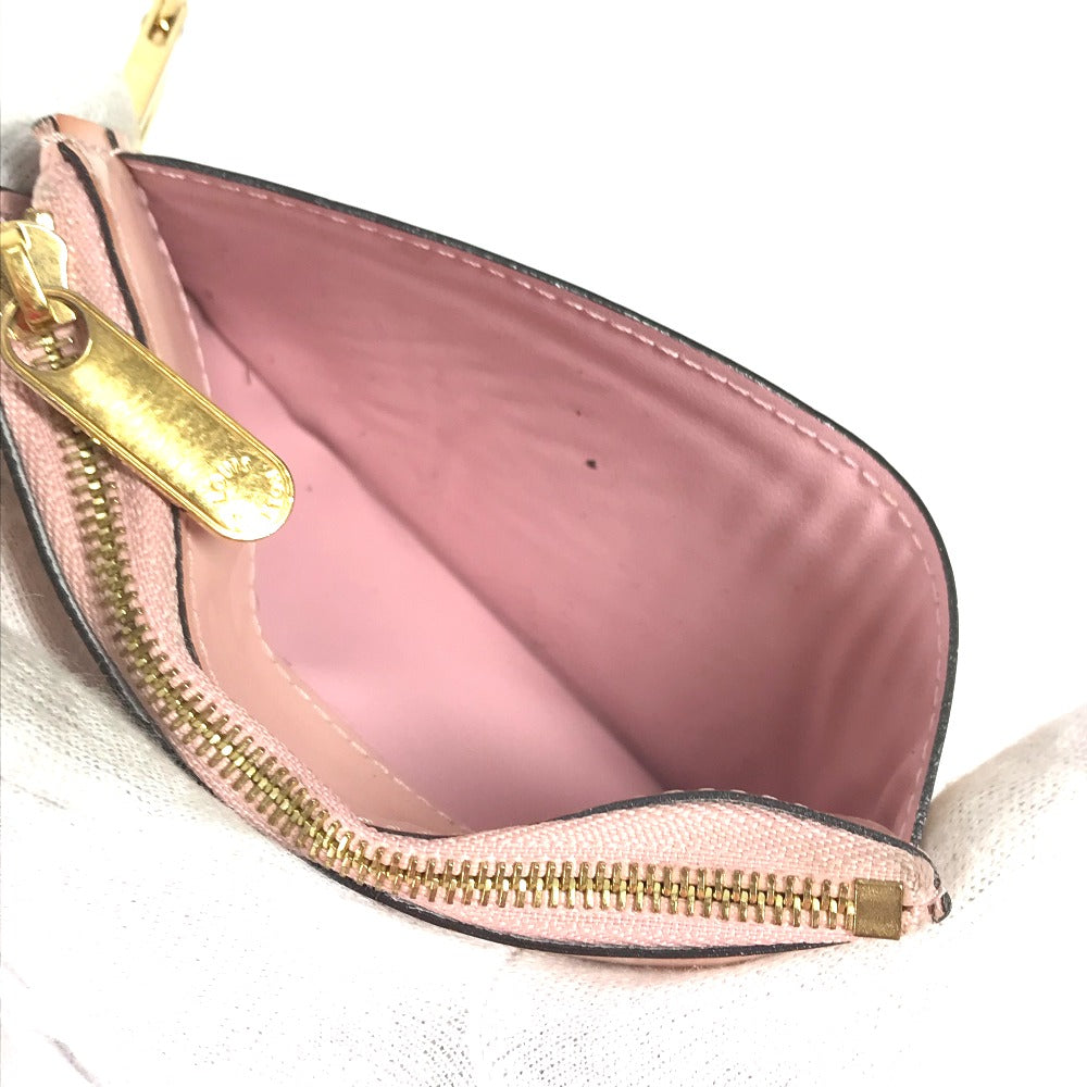 LOUIS VUITTON Coin case M63853 Patent leather pink Monogram Vernis Miroir Pochette cree