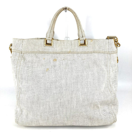 PRADA Shoulder Bag canvas Ivorytype 2WAY bag Canapa logo
