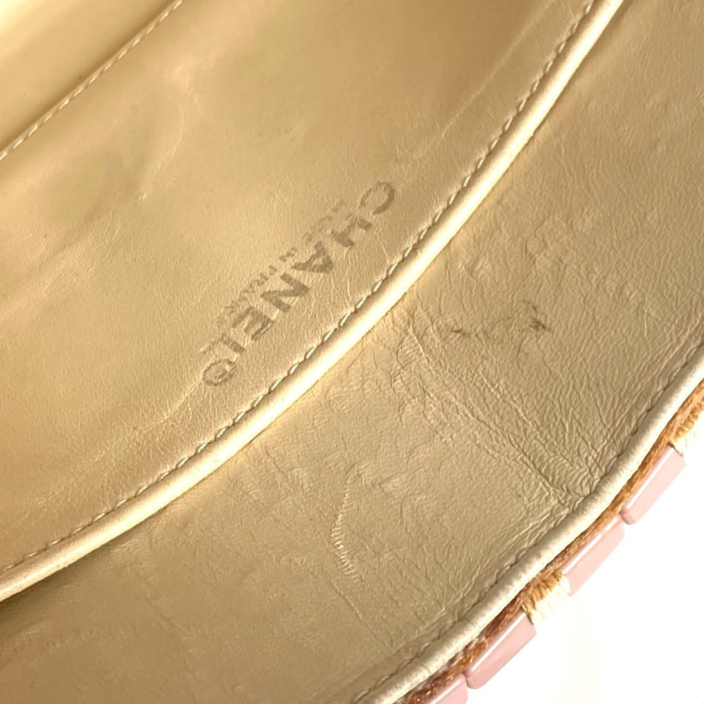 CHANEL Handbag Plastic, Leather pink Puzzle bag