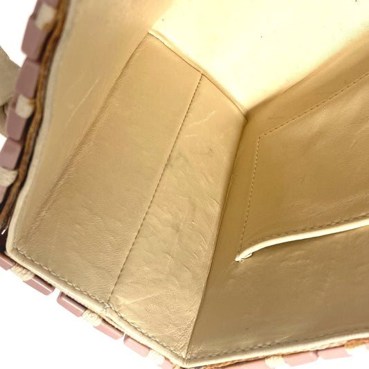 CHANEL Handbag Plastic, Leather pink Puzzle bag