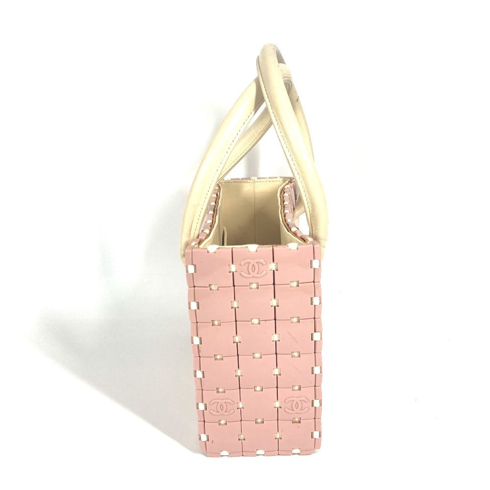 CHANEL Handbag Plastic, Leather pink Puzzle bag
