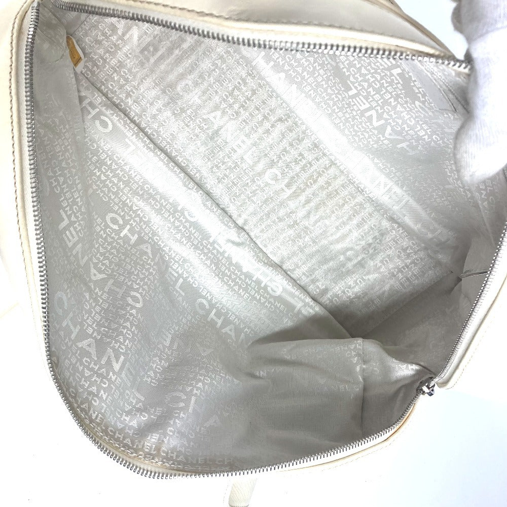 CHANEL Handbag Leather / canvas beige CC COCO Mark logo