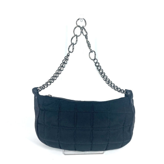 CHANEL Shoulder Bag Leather / nylon black CC COCO Mark Chocolate Bar