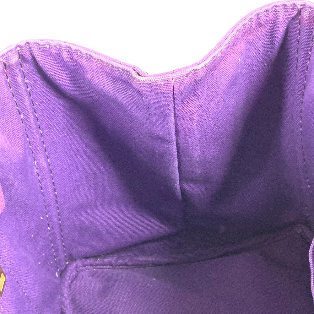 PRADA Handbag canvas purple logo Canapa