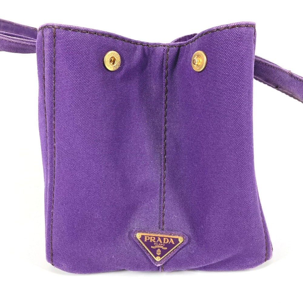 PRADA Handbag canvas purple logo Canapa