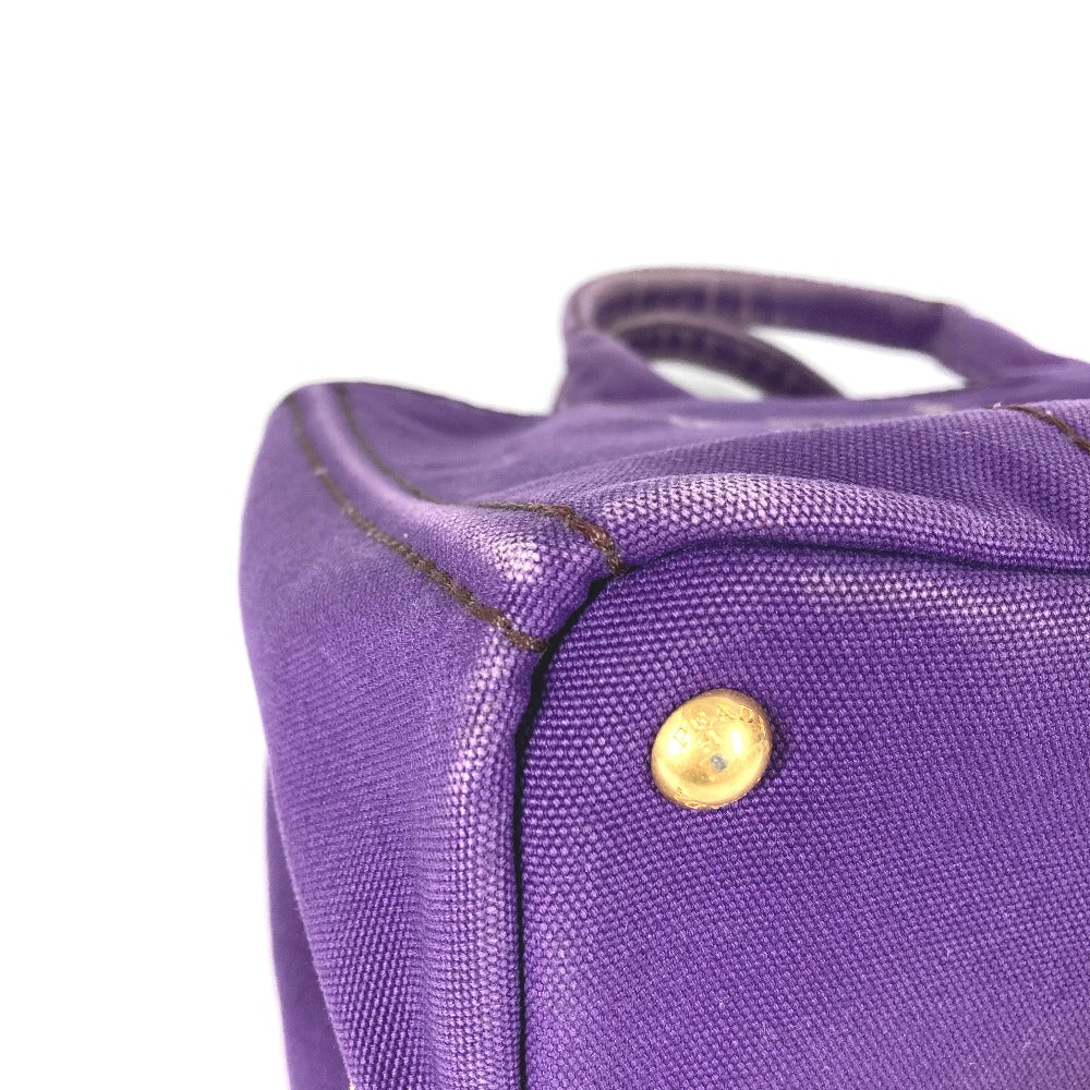 PRADA Handbag canvas purple logo Canapa