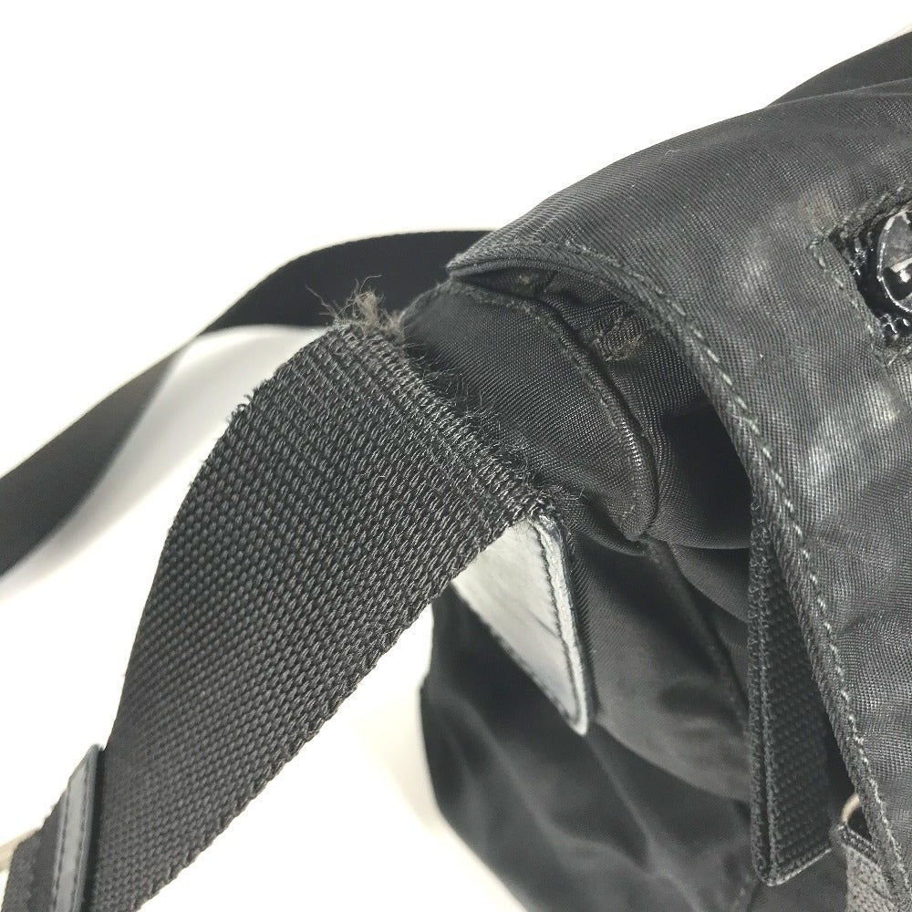 PRADA Shoulder Bag Nylon black Triangle logo plate
