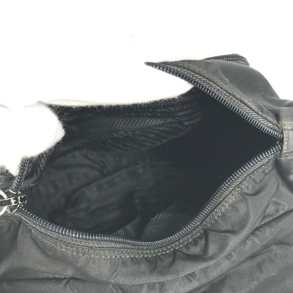 PRADA Shoulder Bag Nylon black Triangle logo plate