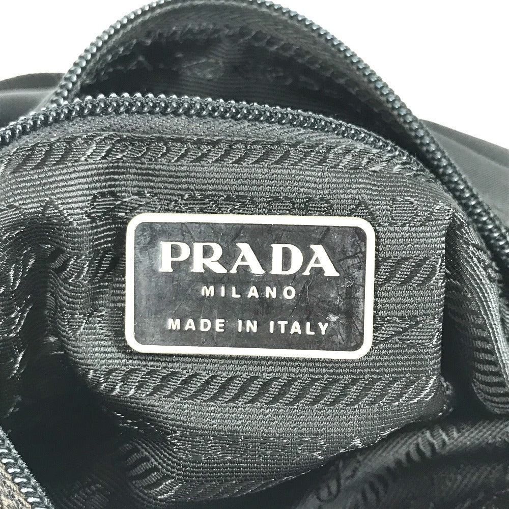 PRADA Shoulder Bag Nylon black Triangle logo plate