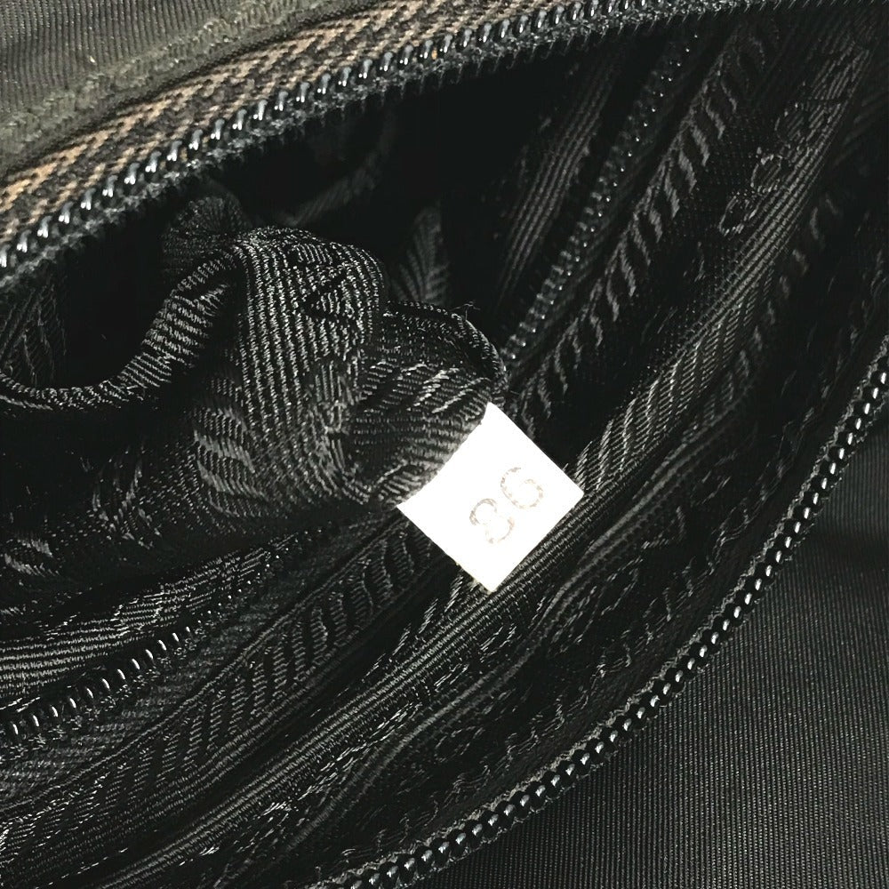 PRADA Shoulder Bag Nylon black Triangle logo plate