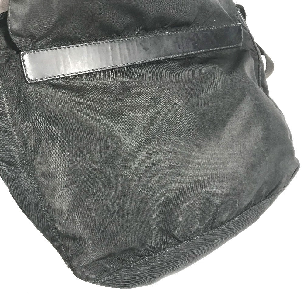 PRADA Shoulder Bag Nylon black Triangle logo plate