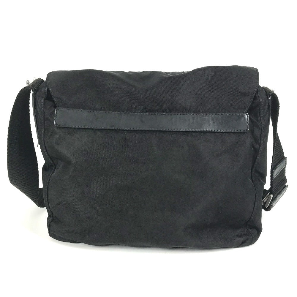 PRADA Shoulder Bag Nylon black Triangle logo plate