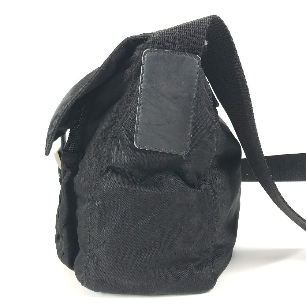 PRADA Shoulder Bag Nylon black Triangle logo plate