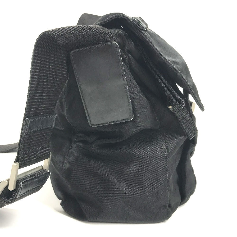 PRADA Shoulder Bag Nylon black Triangle logo plate