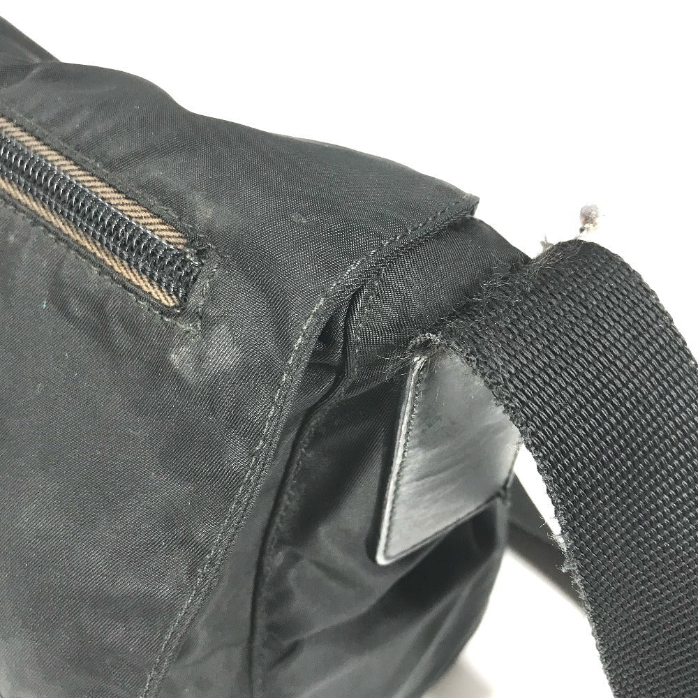 PRADA Shoulder Bag Nylon black Triangle logo plate