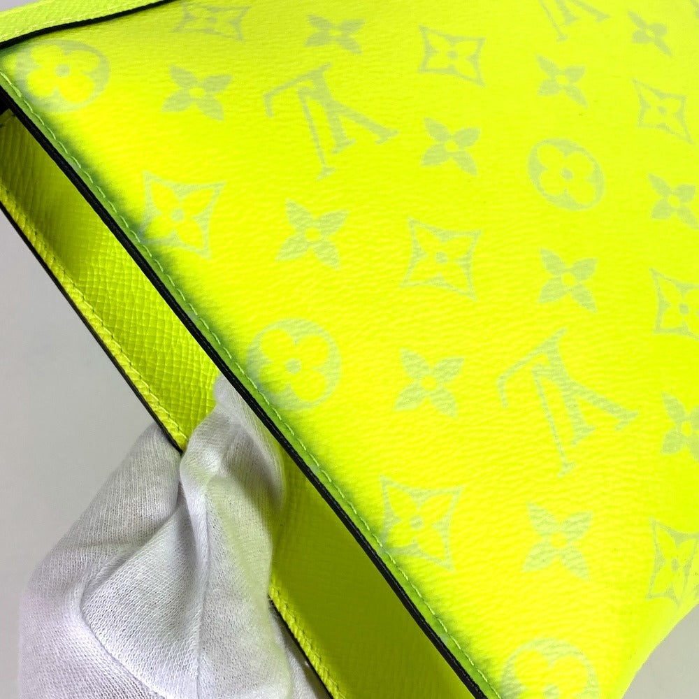 LOUIS VUITTON Clutch bag M30946 Taiga Leather, Monogram Canvas yellow Taigalama Pochette Voyage MM