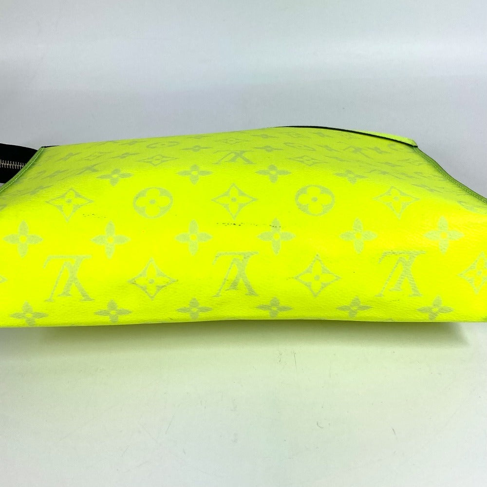 LOUIS VUITTON Clutch bag M30946 Taiga Leather, Monogram Canvas yellow Taigalama Pochette Voyage MM