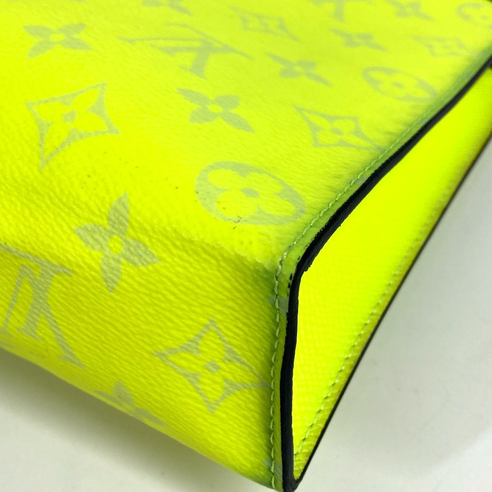 LOUIS VUITTON Clutch bag M30946 Taiga Leather, Monogram Canvas yellow Taigalama Pochette Voyage MM