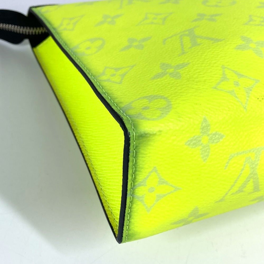 LOUIS VUITTON Clutch bag M30946 Taiga Leather, Monogram Canvas yellow Taigalama Pochette Voyage MM