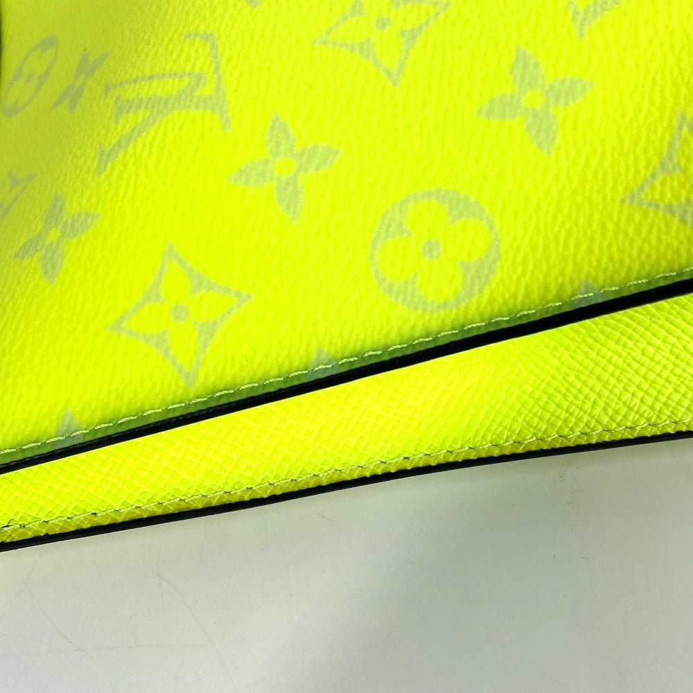 LOUIS VUITTON Clutch bag M30946 Taiga Leather, Monogram Canvas yellow Taigalama Pochette Voyage MM