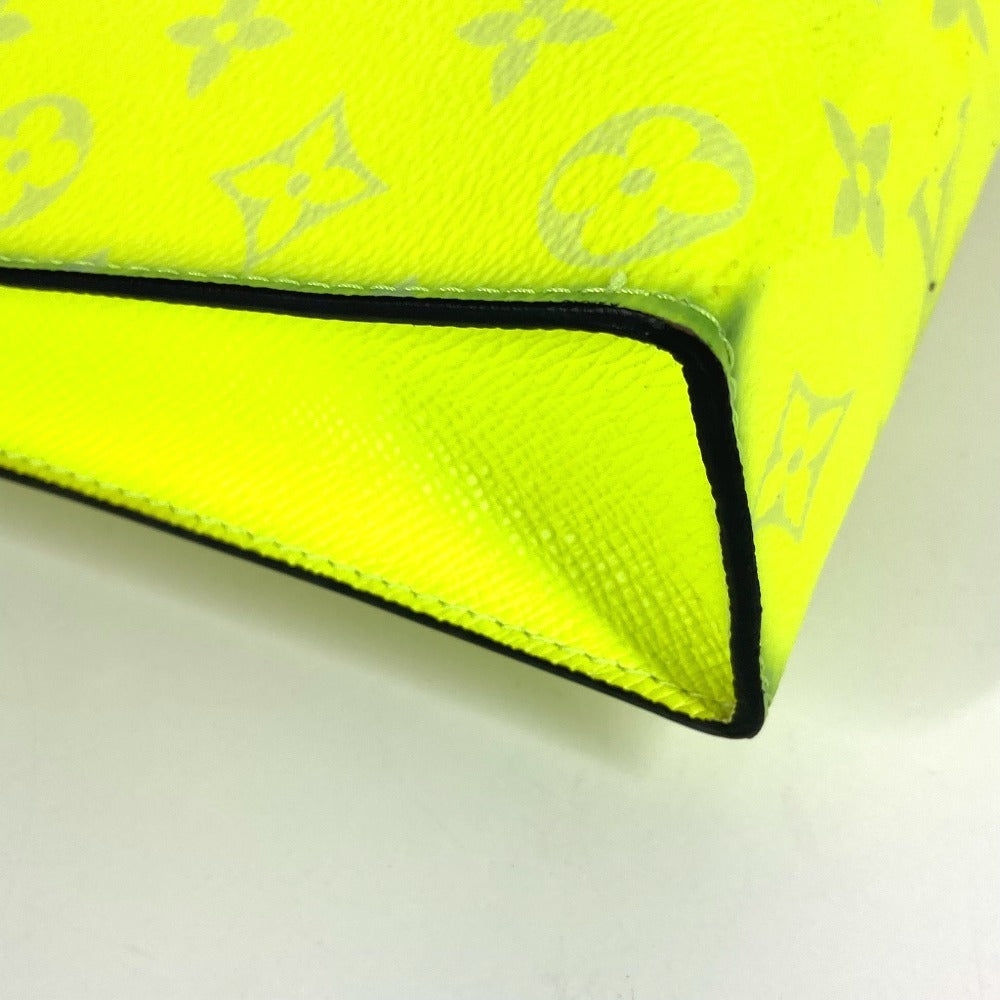 LOUIS VUITTON Clutch bag M30946 Taiga Leather, Monogram Canvas yellow Taigalama Pochette Voyage MM