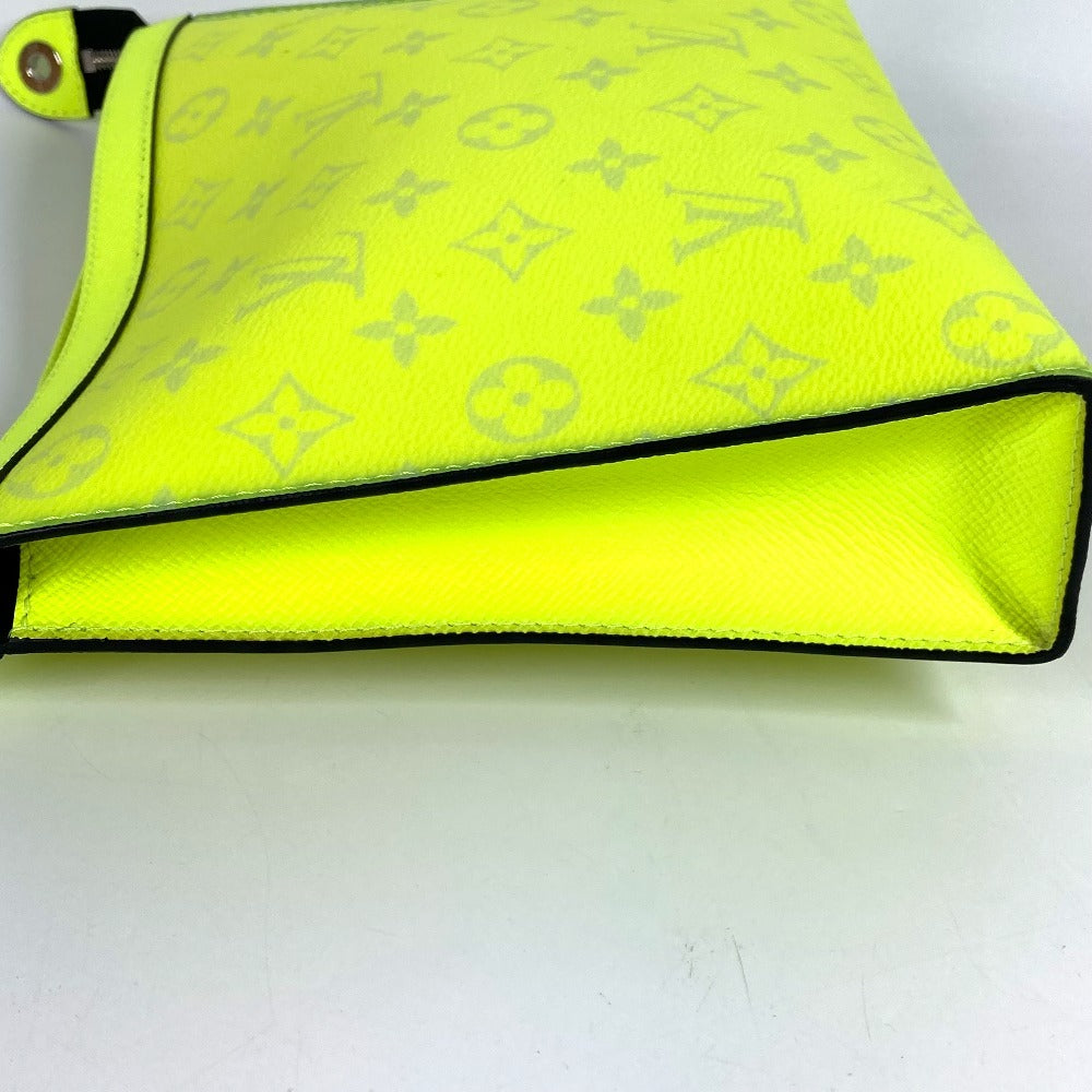 LOUIS VUITTON Clutch bag M30946 Taiga Leather, Monogram Canvas yellow Taigalama Pochette Voyage MM