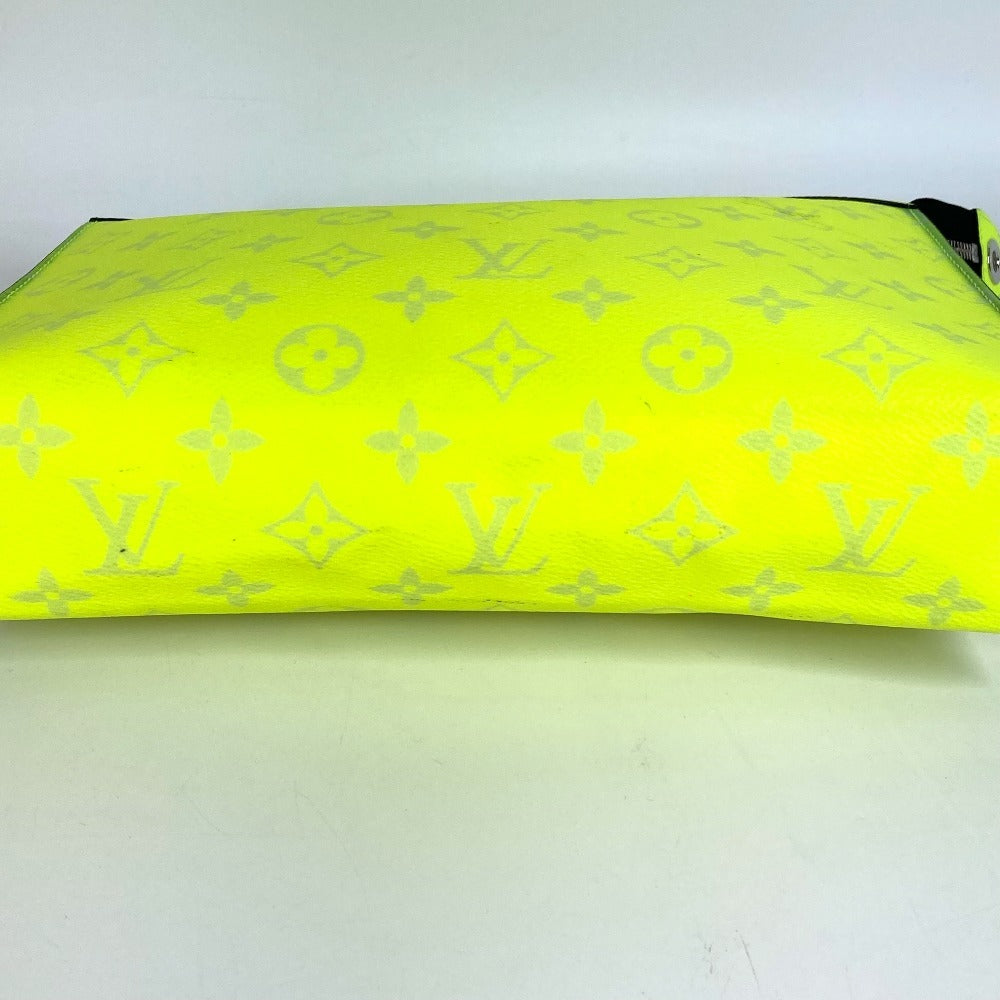 LOUIS VUITTON Clutch bag M30946 Taiga Leather, Monogram Canvas yellow Taigalama Pochette Voyage MM