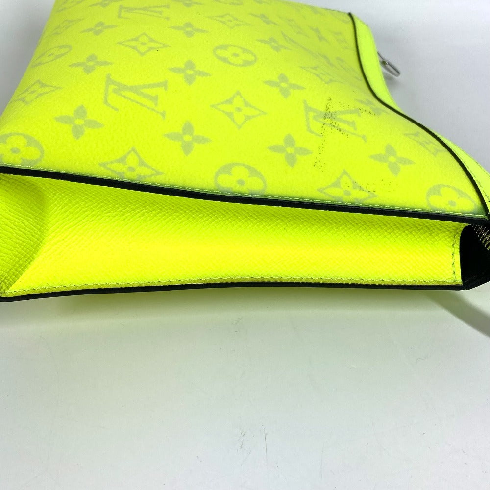LOUIS VUITTON Clutch bag M30946 Taiga Leather, Monogram Canvas yellow Taigalama Pochette Voyage MM