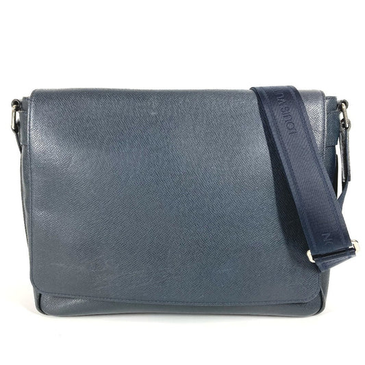 LOUIS VUITTON Shoulder Bag M32624 Taiga Leather Navy Taiga Roman MM Roman MM