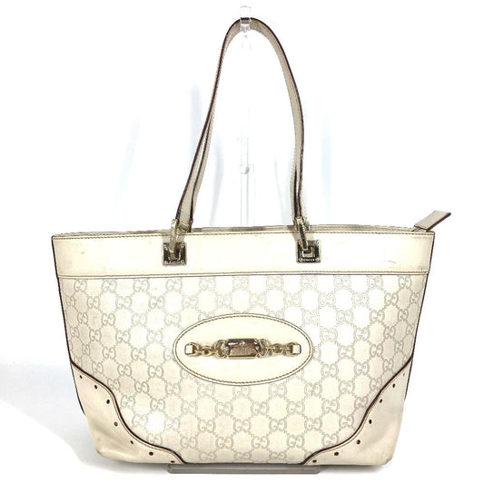 GUCCI Shoulder Bag 145993 Sima leather Off-white type GG Guccissima logo