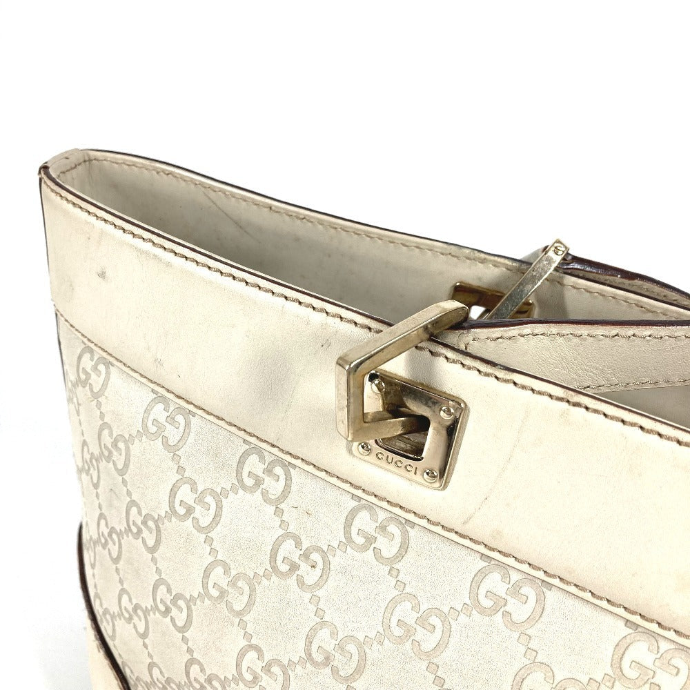 GUCCI Shoulder Bag 145993 Sima leather Off-white type GG Guccissima logo