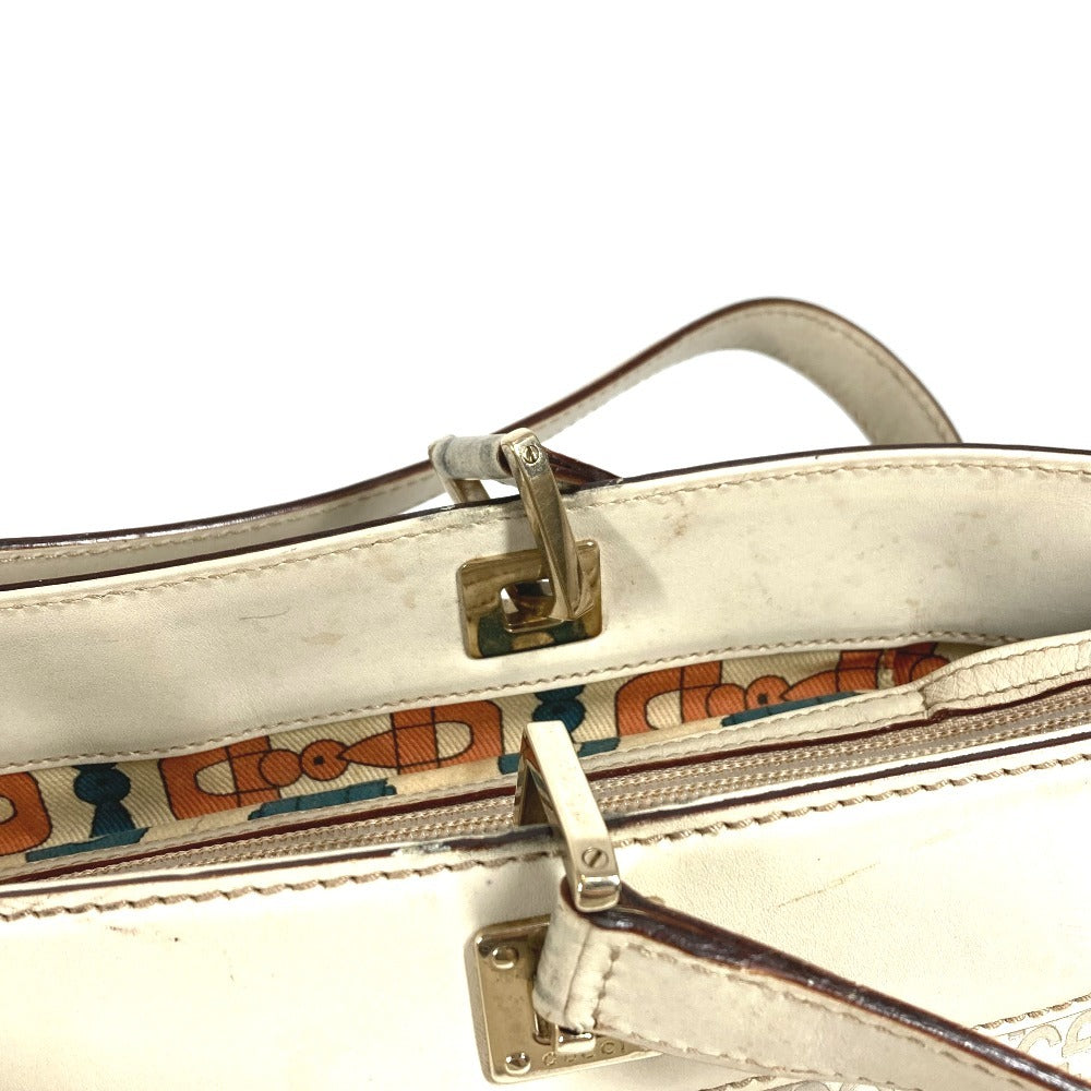 GUCCI Shoulder Bag 145993 Sima leather Off-white type GG Guccissima logo