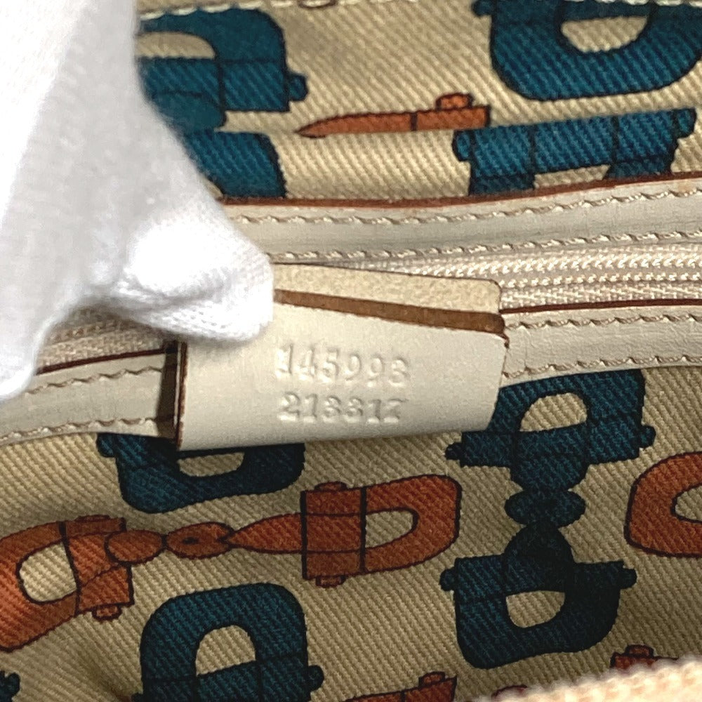 GUCCI Shoulder Bag 145993 Sima leather Off-white type GG Guccissima logo