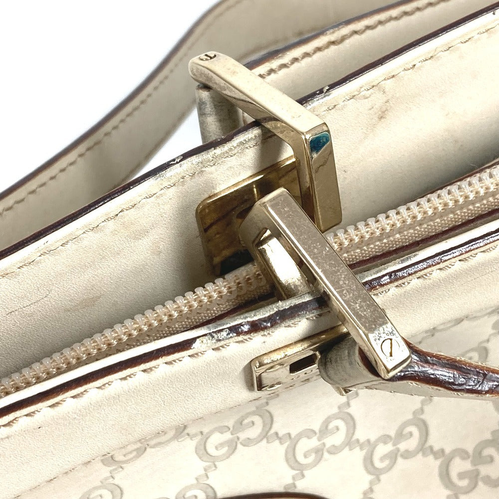 GUCCI Shoulder Bag 145993 Sima leather Off-white type GG Guccissima logo