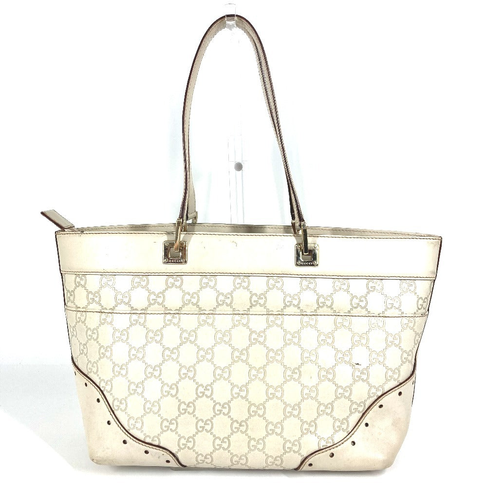 GUCCI Shoulder Bag 145993 Sima leather Off-white type GG Guccissima logo