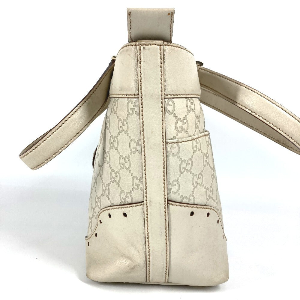 GUCCI Shoulder Bag 145993 Sima leather Off-white type GG Guccissima logo