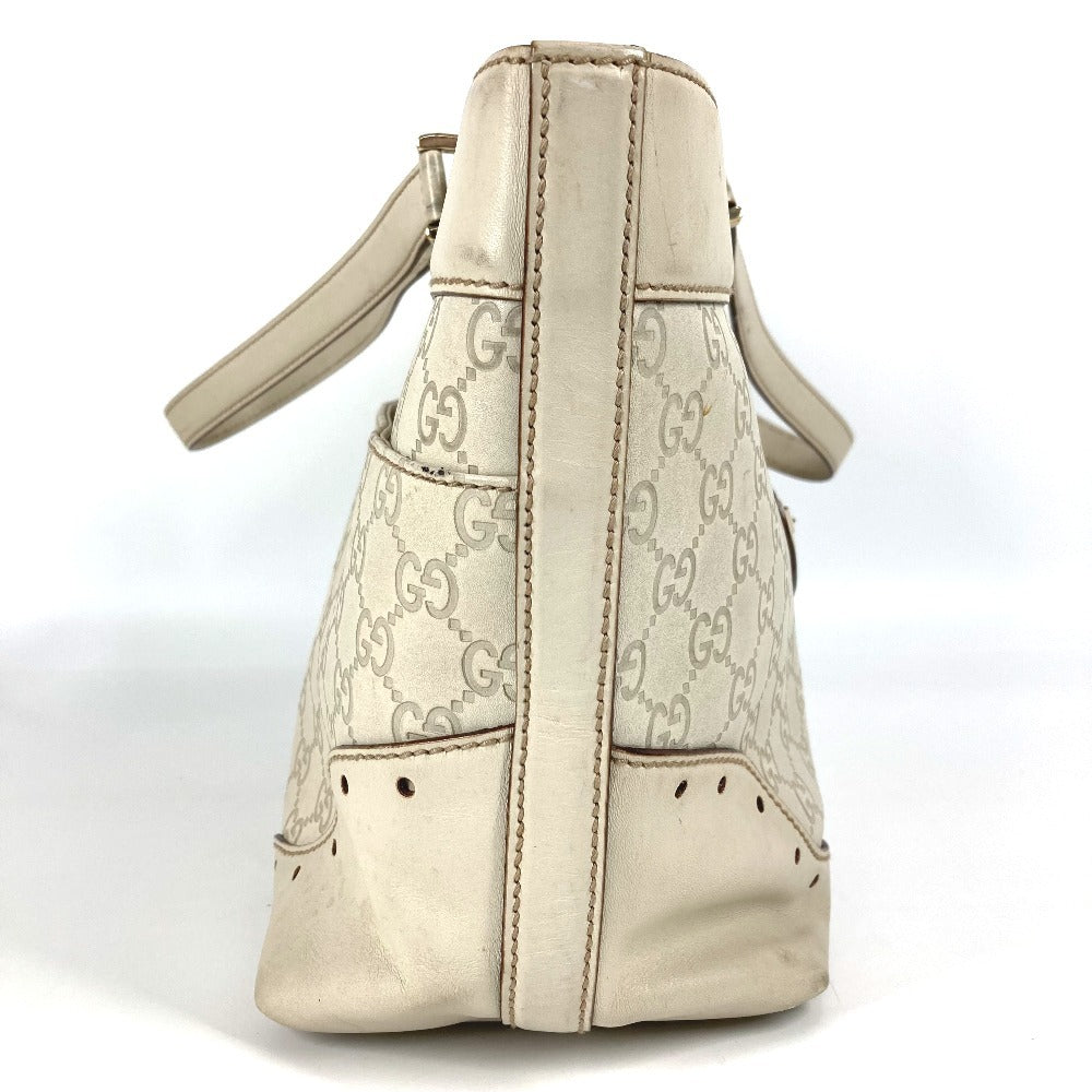 GUCCI Shoulder Bag 145993 Sima leather Off-white type GG Guccissima logo