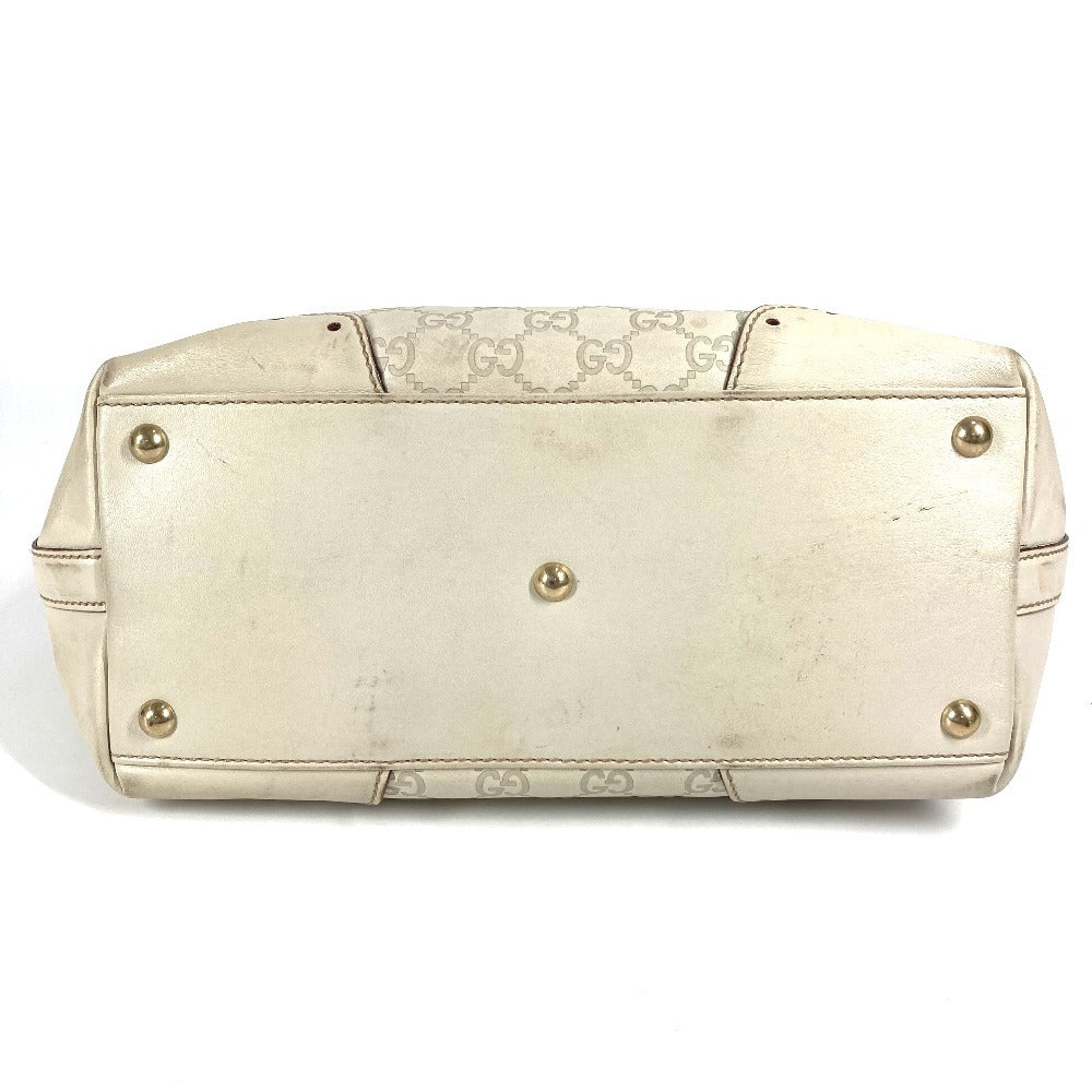 GUCCI Shoulder Bag 145993 Sima leather Off-white type GG Guccissima logo